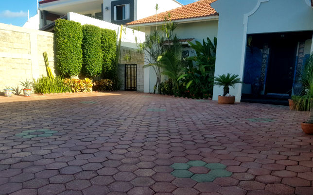 Brick Floor Protection - Cozumel Painting